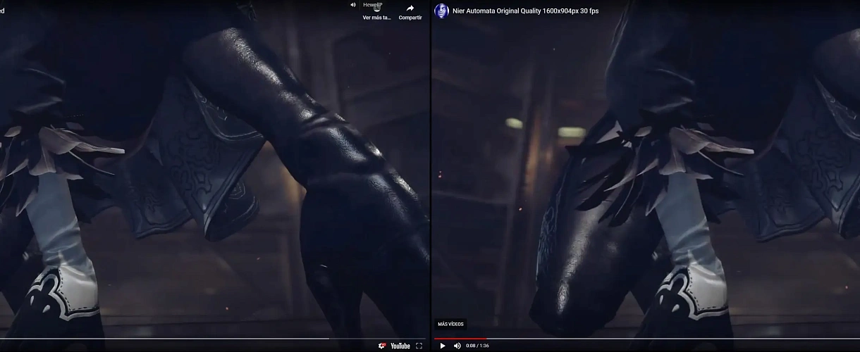 NieR Automata Видео с разрешением 4K AI Gigapixel и частотой 60 кадров в секунду (опционально h264)