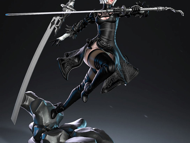 2B в прыжке